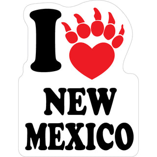 OK4 New Mexico I Heart Bear Paw nature Sticker