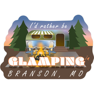 OK4 Branson I'd Rather Be Glamping RV Sticker