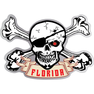 OK4 Florida Skull and Cross bones Sticker