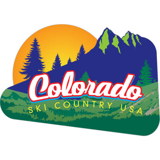 OK4 Colorado Green Scene with Sunset Small Sticker
