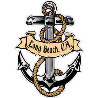 long beach anchor banner Sticker