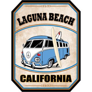 Laguna Beach  California   Bus Corner View Cut Corners Sticker
