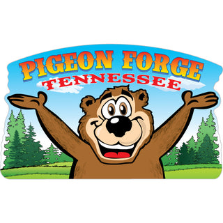 OK4 Pigeon Forge  TN Cartoon Bear (00750) Sticker