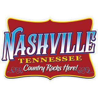 Nashville Country Rocks Here  Sticker
