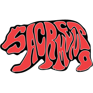 Canada Shaped Red Letters in Bear Outline Sticker