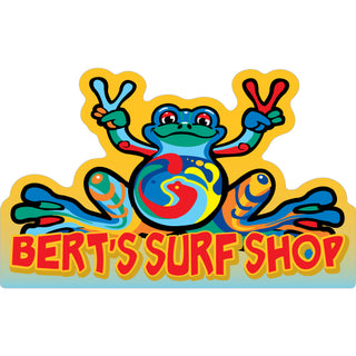 Peace Frog   Bert's Surf Shop Peace Frog Sticker