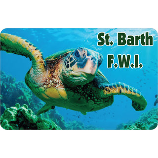 St. Barth F.W.I   Green Sea Turtle Photo Sticker