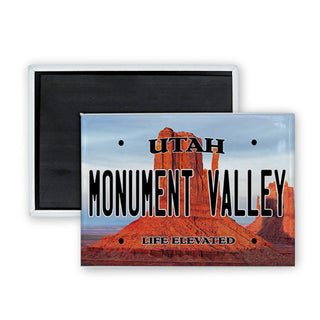 Monument Valley   Life Elevated License Plate Rectangle Badge Magnet