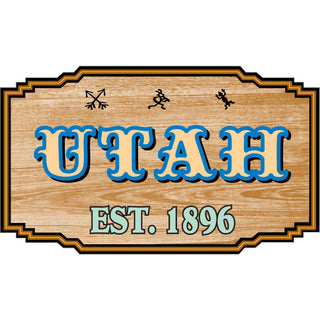 Utah Wood Sign Sticker
