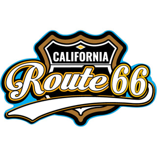 California   Route 66 Blue & Brown Shield Sticker