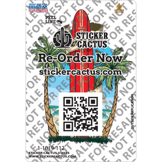 Huntington Beach Surfboard Sticker