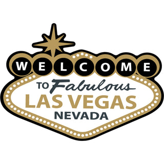 Las Vegas  Nevada   Gold Welcome Sign Sticker
