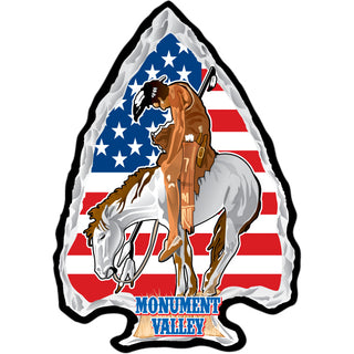 Monument Valley Arrowhead US Flag Trail of Tears Sticker