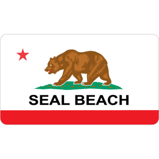 Seal Beach on California Flag Sticker