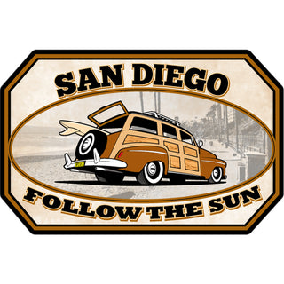 San Diego   Woody Follow the Sun Sticker