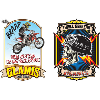 Glamis   Sandbox & Thrill Seeker Skull Sticker