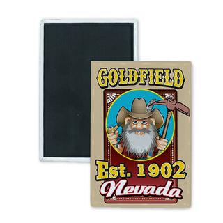 Goldfield Miner beard pipe Rectangle Badge Magnet