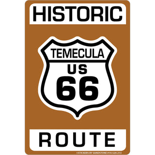 OK4 Temecula Historic Route 66 Shield (00524) Sticker