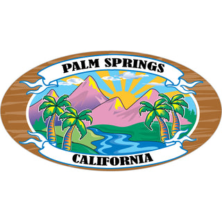 Palm Springs  California   Wood Mountain River Scene Sticker