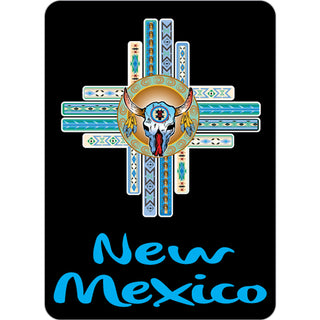 New Mexico   Black Zia Skull Sticker