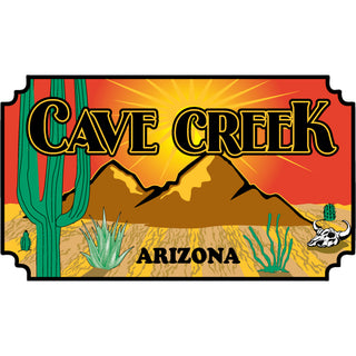 Cave Creek AZ Cactus Mtn Desert Sticker