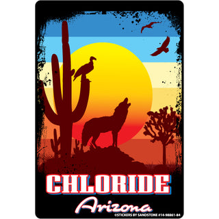 Chloride  AZ colorful sunset desert animals Sticker
