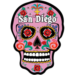 San Diego   Pink Sugar Skull Sticker