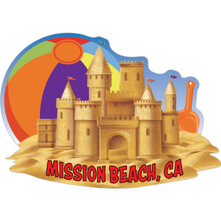 Mission Beach  CA   Sandcastle Sticker
