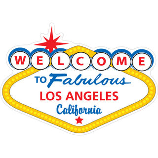 Los Angeles  California   Welcome Sign Vegas Style Sticker
