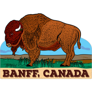 Banff Canada Bison Sticker