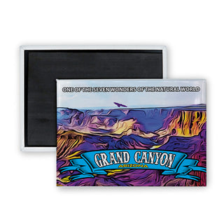 Grand Canyon   Seven Wonders Rectangle Badge Magnet