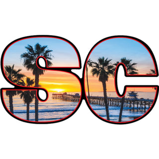 San Clemente   Big Letters Pier Photo Sticker