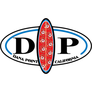 OK4 Dana Point Surfboard on Oval (00175) Sticker
