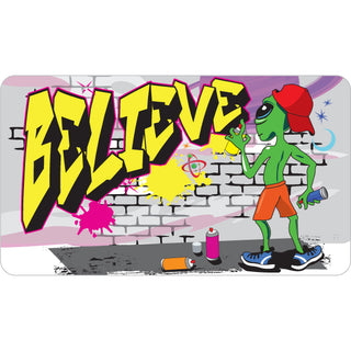 OK4 BELIEVE alien graffiti Sticker