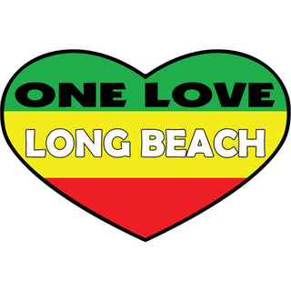 OK4 Long Beach CA One Love Heart (00140) Sticker
