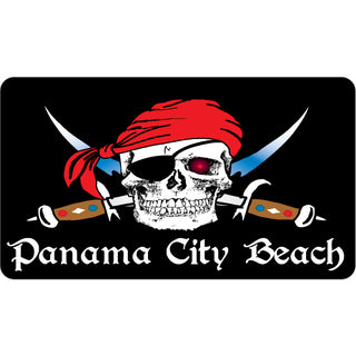 OK4 Panama City Beach Pirate with Swords Rect (28713) Sticker