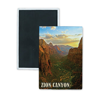 Zion Canyon   Canyon Photo Rectangle Badge Magnet