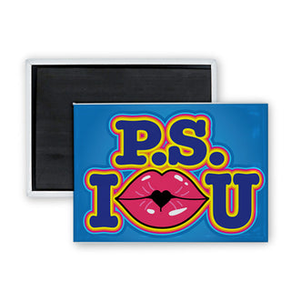 PS I Love You   P.S. I Love You Rectangle Badge Magnet