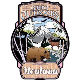 Montana Experience Great Outdoors Winter Version Sticker