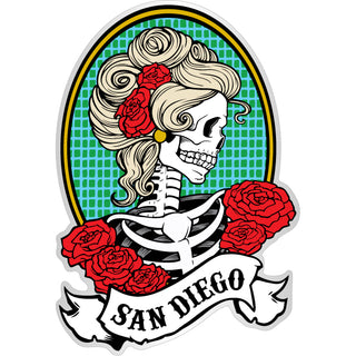 San Diego   Catrina Side View Sticker