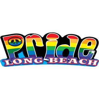 Long Beach   Pride Rainbow Peace Sticker