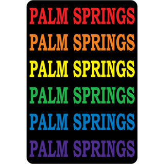 Palm Springs   Repeating Rainbow Colors Sticker
