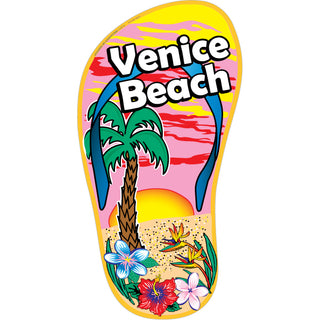 Venice Beach Single Flip Flop Sticker