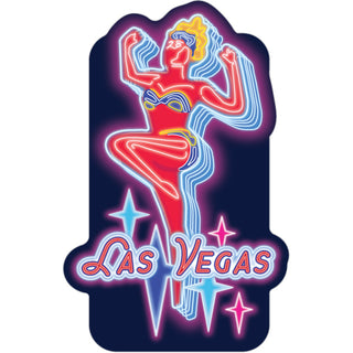 Las Vegas   Showgirl Neon Sign Sticker