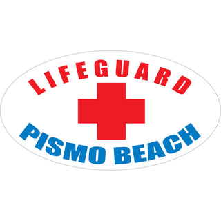 Pismo Beach   Lifeguard Oval Sticker