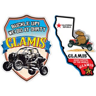 Glamis   Buckle Up & CA State Shape Sticker