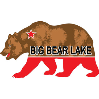 Big Bear Lake   California Flag Bear Sticker