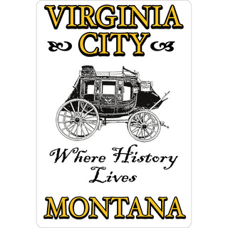 OK4 VIRGINIA CITY MT STAGECOACH WHERE HISTORY LIVES (00980) Sticker