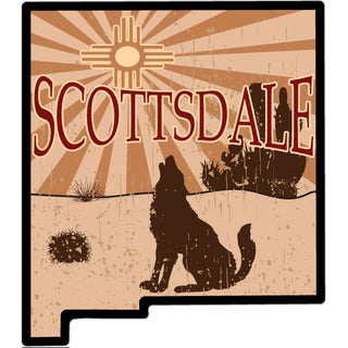 Scottsdale   State Shape Coyote Sticker