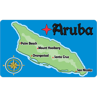 Aruba   Aruba Map Sticker